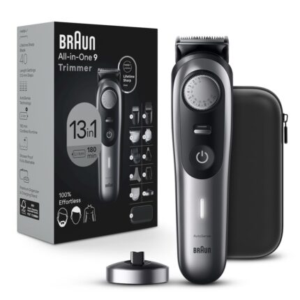 Braun All-In-One Style Kit Series 9 9440, 13-In-1 Trimmer For Men With Beard Trimmer, Battery Powered Body Trimmer For Manscaping, Hair Clippers & More, Braun's Sharpest Blade, 40 Length Settings,