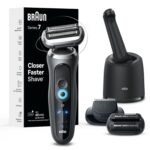Braun Electric Shaver For Men, Series 7 7185Cc, Holiday Gifts For Men, Wet & Dry Shave, Shaving Kit With Smartcare Center And Beard Trimmer, Black