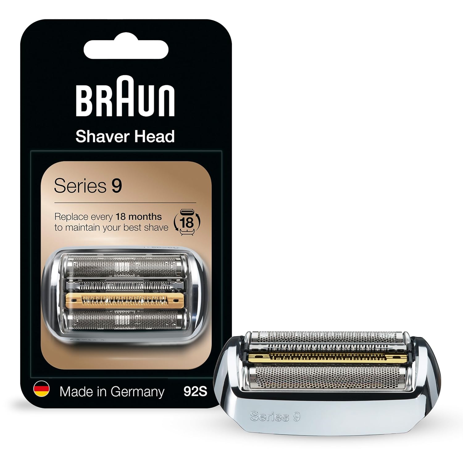 Braun Shaver Replacement Part 92S Silver - Compatible with Series 9 Shavers