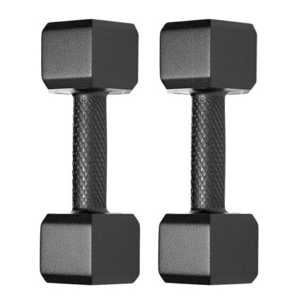 Bullar PVC Hex Dumbbells Pack of 2 for Home Gym Equipment Fitness Barbell|Gym Exercise|Home Workout, Gym Dumbbells|Dumbbells Weights for Men & Women