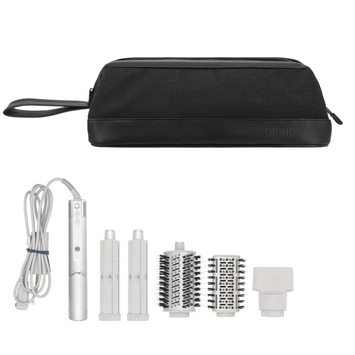 Buwico Airwrap Travel Case for Dyson/Shark Flexstyle, Travel Pouch Compatible with Dyson Airwrap/Shark Flexstyle Complete Styler and Attachments, Travel Bag for Dyson/Shark Hair Dryer, Black, Travel Case