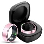 CNBRO Smart Ring for Women Health Tracker Rings Heart Rate Sleep Monitor Remote Control for Videos Photo Control Step Counter Pedometer Fitness Tracker Pink Rings for Ladies