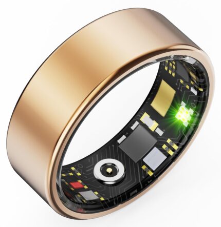 CNBRO Smart Rings for Men Women Fitness Ring Heart Rate Monitor Sleep Tracker Blood Pressure Ring Health Pedometer Calories Step Counter Waterproof Fitness Tracker for iOS Android Phones