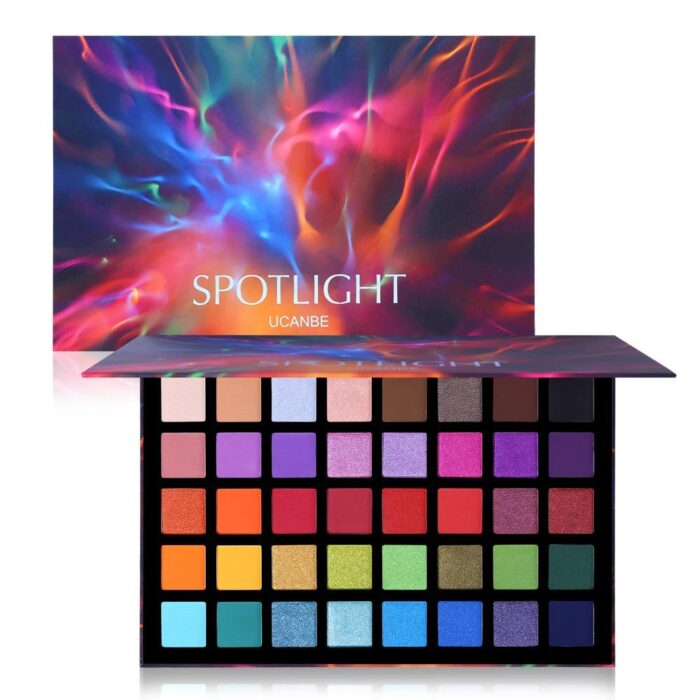 COSLUXE UCANBE Spotlight Eyeshadow Palette, Professional 40 Color Matte Shimmer Makeup Pallet Highly Pigmented Colorful Powder Long Lasting Waterproof Eyeshadow Palette, Multi, 1 g (Pack of 1)