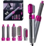 COZY CORNER 5 in 1 Hot Air Styler Hair Comb Multifunctional Styling Tool Fast Heating Crimper Wand Manual Curler in All Hair Type Straightening, 1000Watt