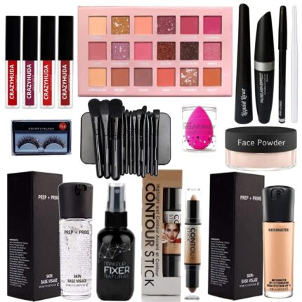 CRAZYHUDA Waterproof Makeup Combo Kits For Girls & Women All Beauty Products In 1 Kit Set Of -19