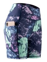 Cadmus High-Waisted Tummy Control Womens Compression Shorts for Bike Workout Yoga Shorts with Pockets