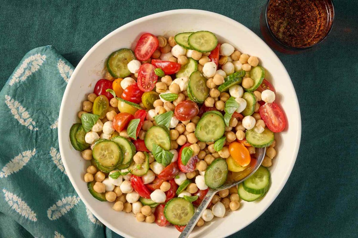 Caprese Chickpea Salad