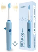 Caresmith SPARK One Electric Battery Toothbrush | Electric Tooth Brushes for Adult | AA Battery Provided | 30000 Strokes per Minute (Blue, 1)