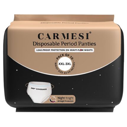 Carmesi Disposable Period Panties for Women - Pack of 10 (XXL-3XL) | 360° Protection for Super Heavy Flow | Leak Proof & No Rashes | Maternity Panties | All Night Protection | Ultra Absorbent Core