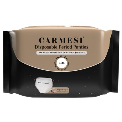 Carmesi Disposable Period Panties for Women - Pack of 4 (L-XL) | 360° Protection for Super Heavy Flow | Leak Proof & No Rashes | Maternity Panties | All Night Protection | Ultra Absorbent Core
