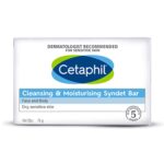 Cetaphil Cleansing and Moisturising Syndet Bar, Shea Butter,For Face & Body, Sensitive skin, 75g, Pack of 1