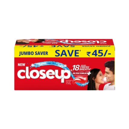 Close Up Toothpaste | Long lasting 18 Hours Of Fresh Breath & White Teeth - 600g (Pack of 4)