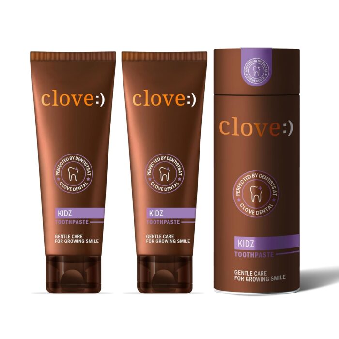 Clove Kids Toothpaste (3+years) Natural Strawberry Flavour, FREE Dental Consultation with Every Pack, Color Changing, Cavity protection, SLS Free, Triclosan Free, No artificial Flavours 100g