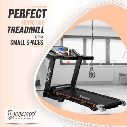 Cockatoo CTM-03 Home Use 2 HP - 4 HP Peak Motorised Manual Incline Treadmill (Free Installation)
