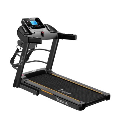 Cockatoo Flex Run4.5M 4.5HP Peak DC Motorized Treadmill for Home, with Massager & 3 Level Manual Incline, Max Speed 16 Km/Hr, Max User Weight 120Kg, with Bluetooth & Speaker(DIY)