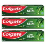 Colgate Active Salt Neem Toothpaste , Pack of 600g, Germ-Fighting Colgate Toothpaste With Active Natural Salt & Neem For Fighting Germs & Gum Problems Giving Healthier Teeth & Tighter Gums