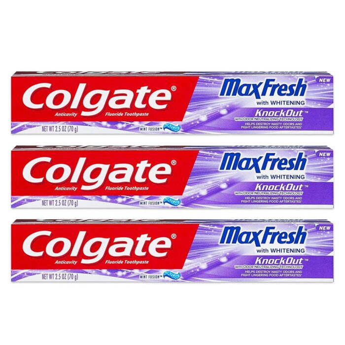 Colgate Max Fresh Knockout Gel Toothpaste, 2.5 Ounce Pack Of 3