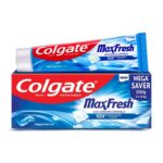 Colgate MaxFresh 300g (150g x 2, Pack of 2) Toothpaste, Blue Gel Paste with Menthol for Super Fresh Breath (Peppermint Ice, Saver Pack)