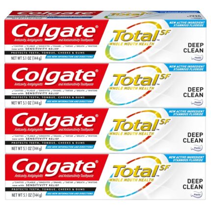 Colgate Total Toothpaste, Deep Clean, 5.1 Ounce - 4 Pack