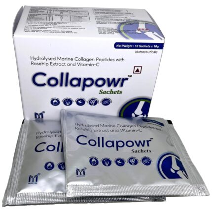 Collapowr Marine Collagen peptides, Rosehip And Vitamin-C Sachet(Orange Flavour) (10 x 10 g)