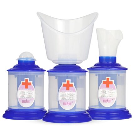 Crescent 3 IN 1 Facial Steamer for Face| Steamer for Cold and Cough| 3 Attachment| Blue