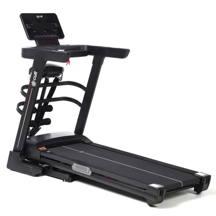 Cult SmartStrideSprint BLDC Motorized Treadmill (6HP Peak) with Massager | 18Km/Hr Max Speed, 140Kg Weight Capacity | 15 Level Auto Incline | 12 Preset Programs | LED Display | Home Gym Equipment