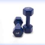 Cult Vinyl Dumbbell Ideal for Home Workout Strength Training for Men & Women Pack of 2 Fixed Weight Dumbbell (5 kg) Blue