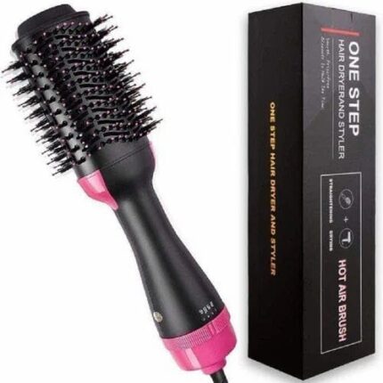 DAX FASHION Hot Air Brush 3 IN 1 Hair Dryer Brush, One Step Hair Dryer & Styler & Volumizer & Hair Curler, Negative Ions Comb Straightener Salon/Curly Reduce Frizz/Static