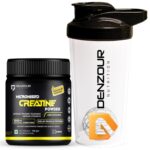 DENZOUR NUTRITION Pure Micronised Creatine Monohydrate | 3g Per Serving | Enhance Strength, Recovery & Muscle Growth | Unflavoured | With Shaker | Lab Certified | 100g | 33 Servings