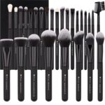 DUCARE Synthetic Bristles Makeup Brushes - Black , Pack of 27 , DRM-DF2725