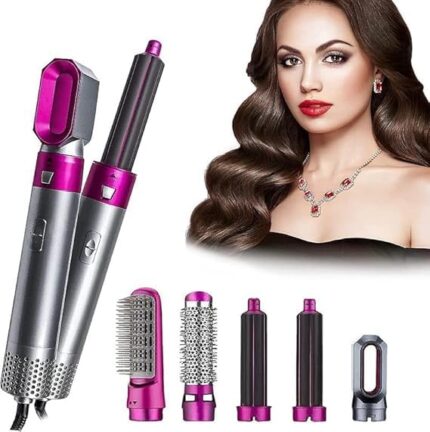 DYNART 5 IN 1 Hair Styler Dryer Comb and Styling Tool for Curly Hair, Straightening, Curling, Drying, Combing make your hair beautiful