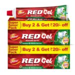 Dabur Red Gel Ayurvedic Toothpaste - 600g (150g x 4) | Reduction in Bad Breath, Plaque & Gingivitis | Freshness with Protection | For Healthy Gums & Effective Dental Care