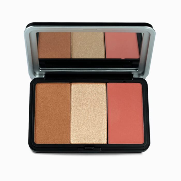 Daily Life Forever52 GLAMBO - Contour Highlighter Blush Combo Palette Lightweight, Easily Blendable Long-Lasting For 14Hours Multipurpose 3-in-1 Makeup Kit (Barbie Doll) GBC003