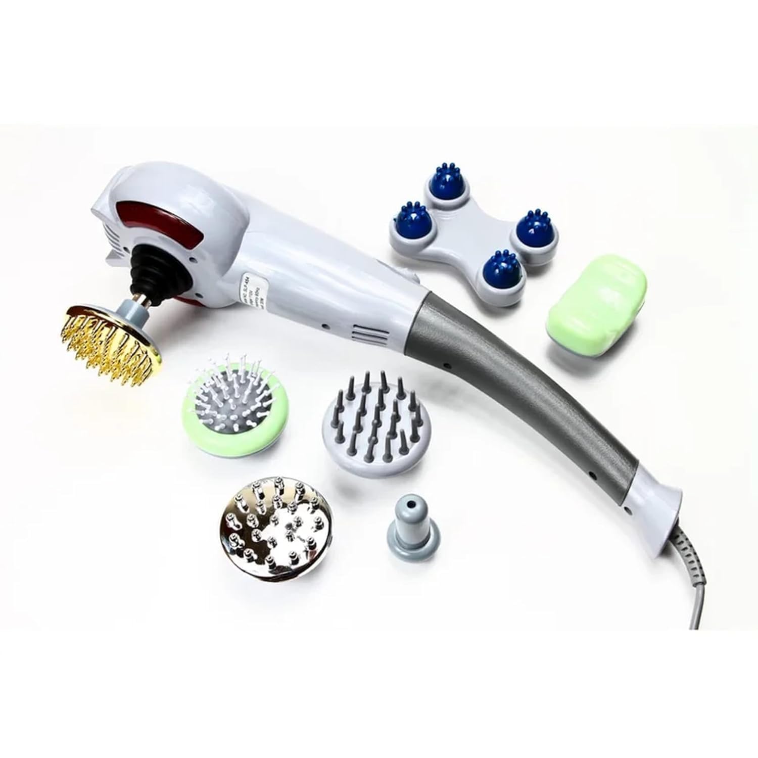 Dealsure Full Body Massager for Pain Relief | Magic Corded Electric Massager for Men & Women| Directly Plug-in Body Massage Machine with 7 Heads, Good for Neck, Back, Legs (Grey)