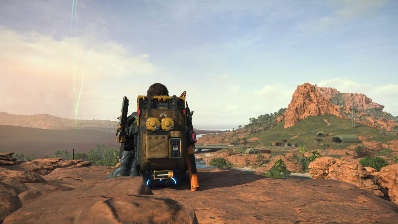 A screenshot from the game Death Stranding 2: On the Beach