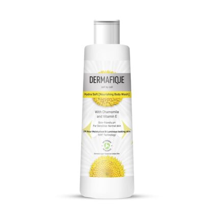 Dermafique Hydra Soft Nourishing Body Wash – 250ml, Showergel for Women & Men, No Parabens/SLS/SLES, With Vitamin E & Chamomile, Suitable for Sensitive - Normal Skin | Dermatologist Tested