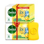 Dettol Lime Cool Bathing Soap Bar with 2x Menthol, 125gm Pack of 8