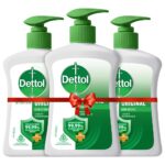 Dettol Liquid Handwash Dispenser Bottle Pump (Pack of 3 - 200ml each)- Original Hand Wash | Germ Defence Formula | 10x Better Germ Protection
