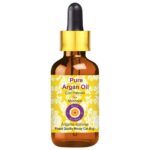 Deve Herbes Pure Argan (Moroccan) Oil (Argania spinosa) with Glass Dropper | Cold Pressed | Natural | Undiluted | For Diluting Essential Oils | For Hair, Skin & Massage | Men & Women | 100ml