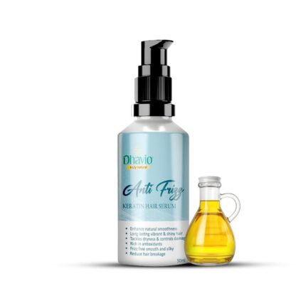 Dhavio Anti-Frizz Hair Serum with Moroccan Oil & Almond Oil | Smoothing & Humidity Control | Adds Shine & Tames Flyaways | For All Hair Types | 50ml