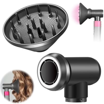 Diffuser Adapter Accessory Set for Dyson Airwrap Styler, Converting Your Air Wrap Curling Styler into Hair Dryer