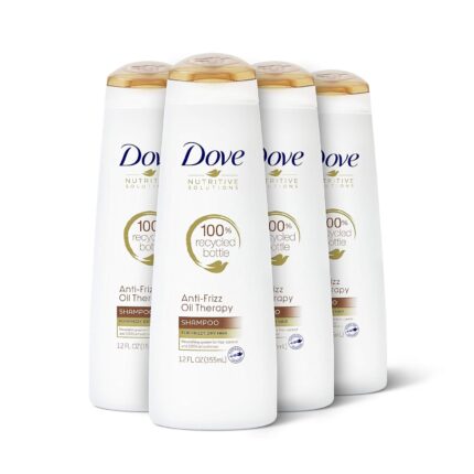Dove Nutritive Solutions Shampoo, Anti-Frizz Oil Therapy 12 oz, 4 ct