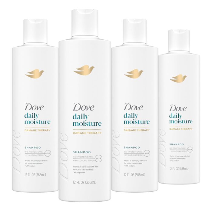 Dove Nutritive Solutions Shampoo, Daily Moisture, 12 oz, 4 ct