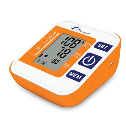 Dr. Morepen Arm Blood Pressure Monitor Model BP-14,White,Orange