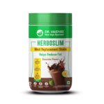 Dr. Vaidya's Herboslim Shake: Nutrition-Dense, Low-Calorie Meal Replacement For Weight Management (Chocolate),1 Count