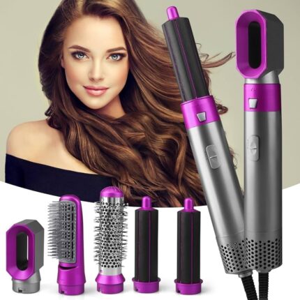 Drumstone 5-in-1 Multifunctional Hair Dryer Styling Tool, Detachable 5-in-1 Multi-Head Hot Air Comb: I for Gifting, Achieve Salon-Quality Results at Home (pink)