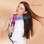 Drumstone Pro 15 Years Warranty 5 In 1 Hair Styler, Hot Air Brush, Airwrap Styler, Negative Ion Comb For Straightening,Curling Appliances With 5 Interchangeable Brushes_M10, Multicolour