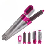 Drumstone (𝟭+𝟭 𝗬𝗘𝗔𝗥 𝗪𝗔𝗥𝗥𝗔𝗡𝗧𝗬)5-in-1 Hot Air Brush & Hair Styler–Hair Dryer Volumizer Crimper Wand & with Fast Heating Negative Ion Technology, & Multiple Attachments for All Hair Types