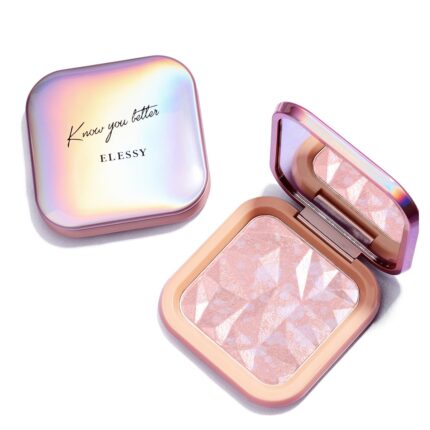 ELLESY Highlighter Makeup Palette Long Lasting Face Highlighter Powder Shimmer Highlight Palette Suit All Skin Tones-RAINBOW GLOW